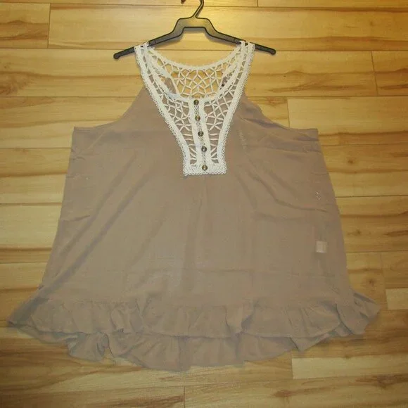 Embroidered flared top - Picture 1 of 4